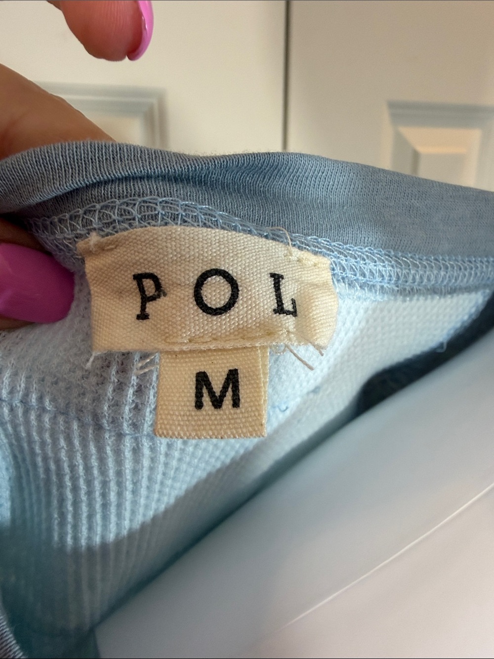 POL Light Blue Lace-Trim Sleeveless Tank - Picture 2 of 7